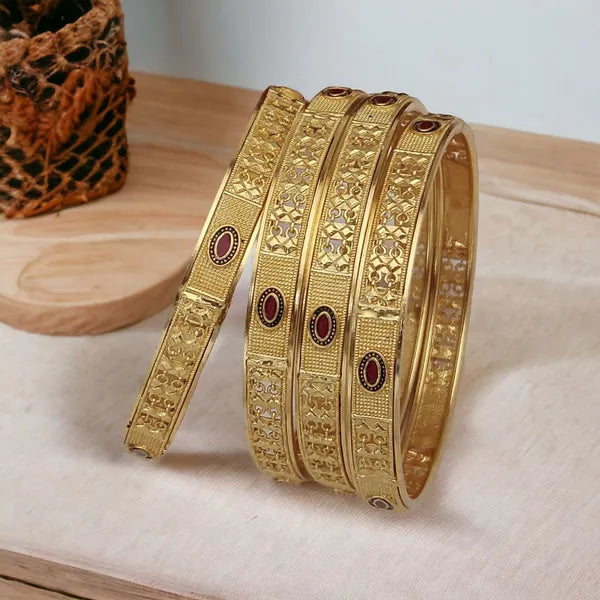 Stylish Meena Work Bangles set Pack 4 pis